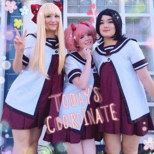 YuruYuri Yuru Yuri Summer School Uniform Cosplay Costume Handmade